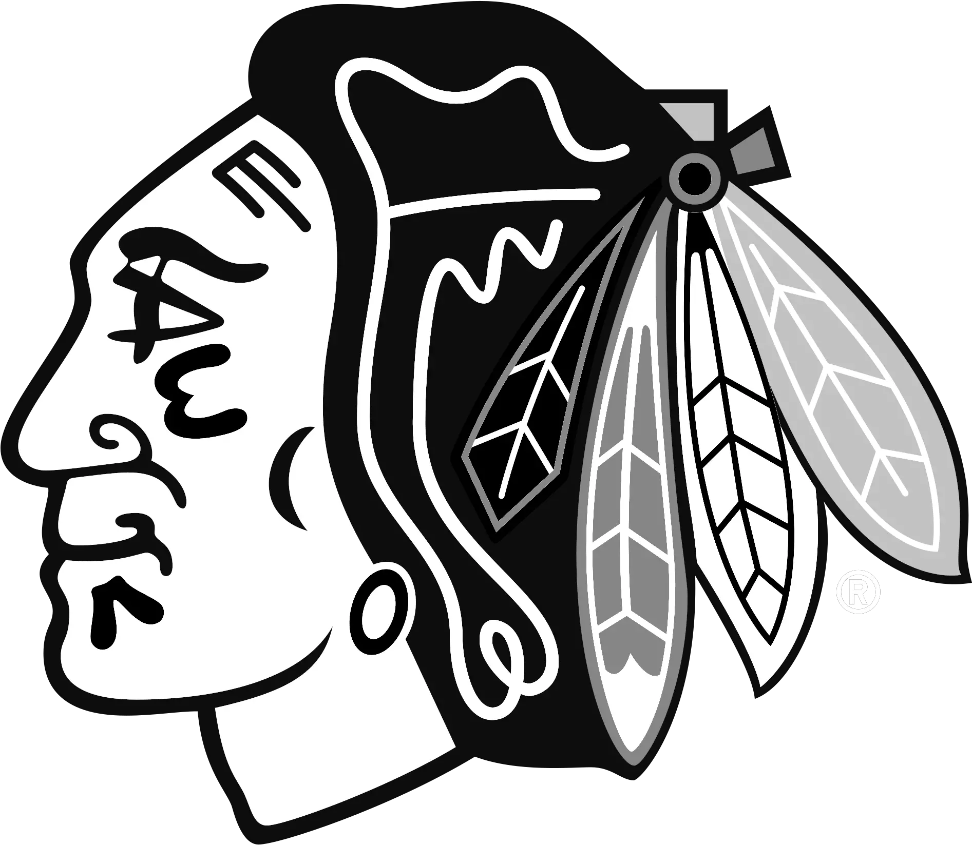 Chicago Blackhawks Logo Chicago Blackhawks Logo Black And White Png Blackhawks Logo Png