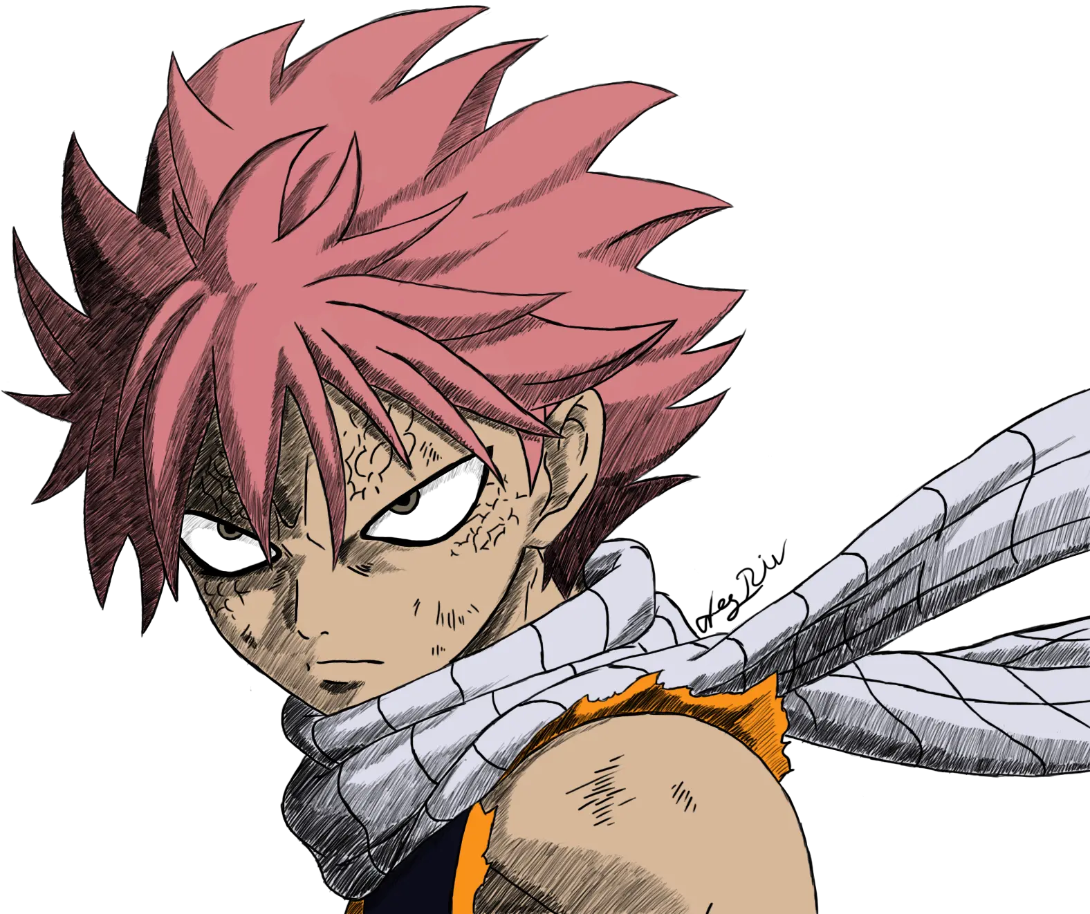 White Stock Fairy Tail Drawing Drawing Anime Natsu Fairy Tail Png Natsu Png