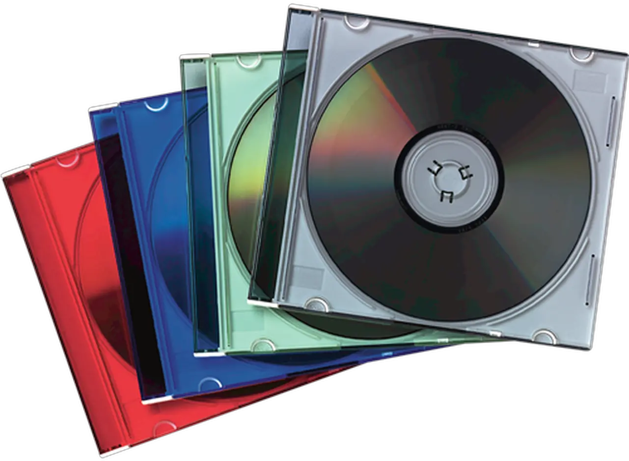 Fellowes 98317 Cd Jewel Case Slimline Colours Music Cds Png Cd Case Png