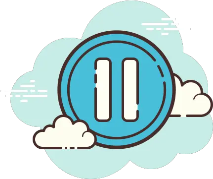 Pause Button Icon In Cloud Style Zoom Aesthetic Icon Png Stop Button Icon