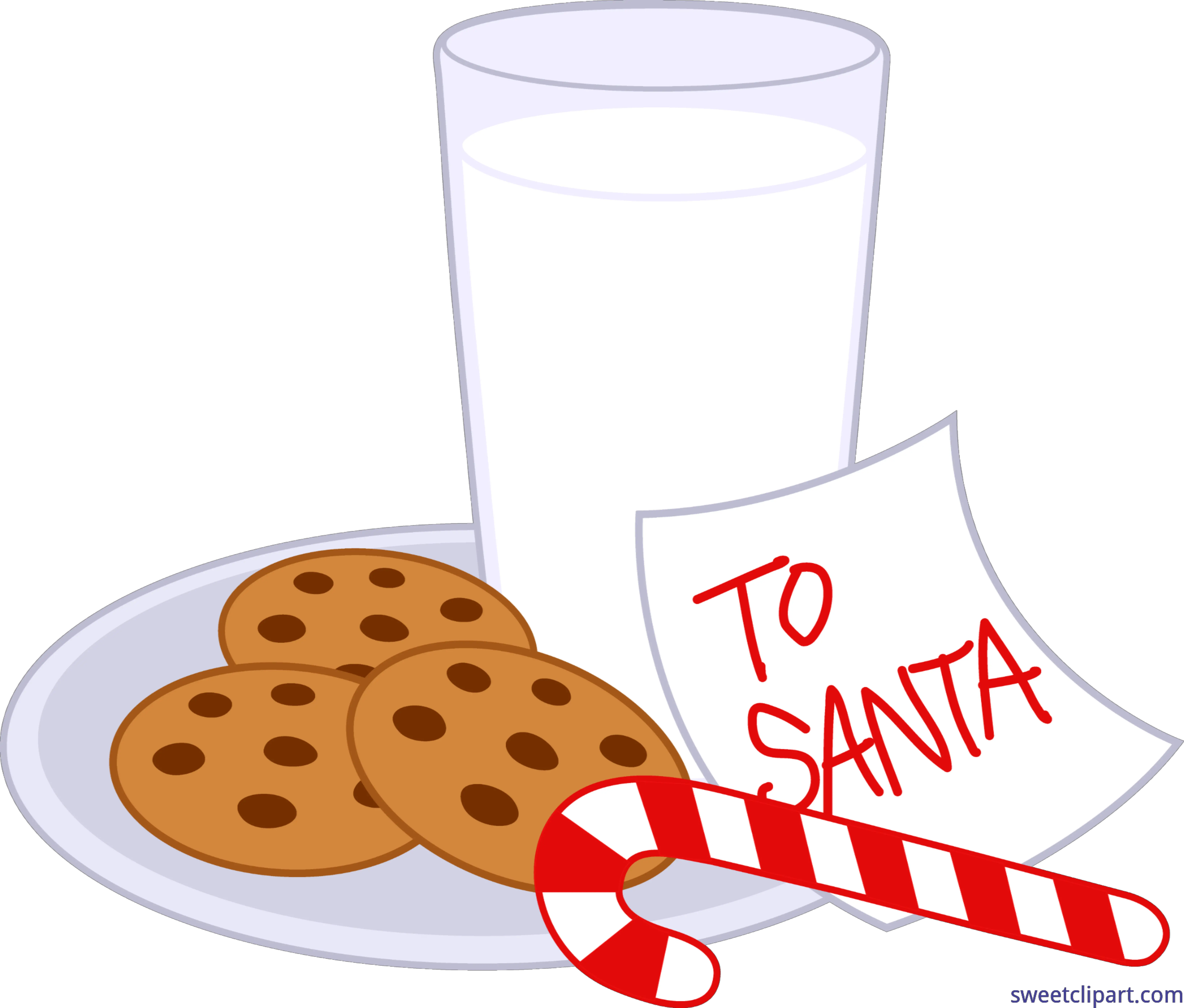 Cookies For Santa Plate Clipart Clipart Cookies And Milk Png Plate Of Cookies Png