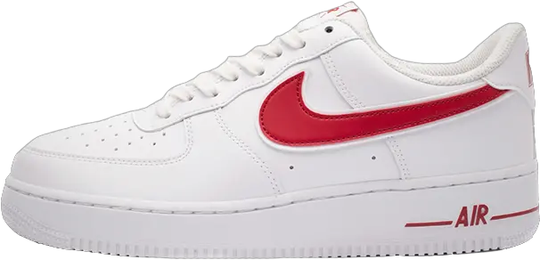 Nike Air Force 1 07 White Red Red And White Air Force 1 Png Red Nike Logos