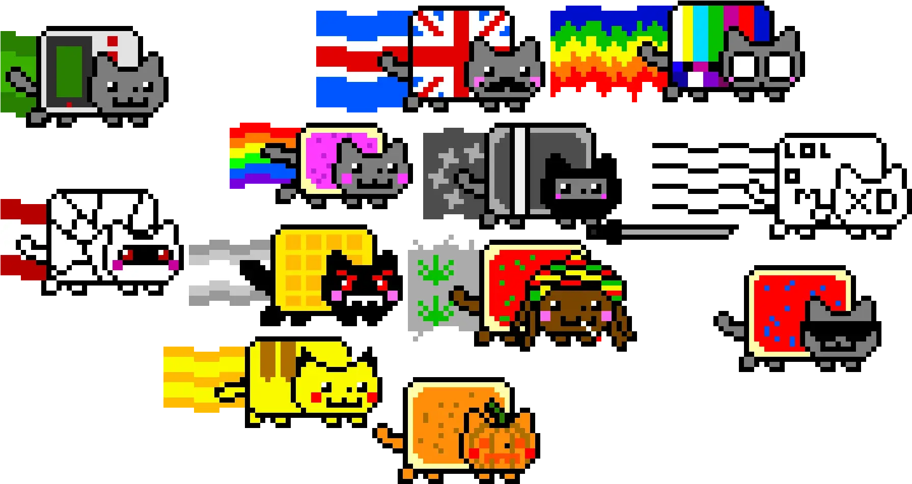 Download Hd Nyan Cat Transparent Png Image Nicepngcom Nyan Cat Nyan Cat Transparent