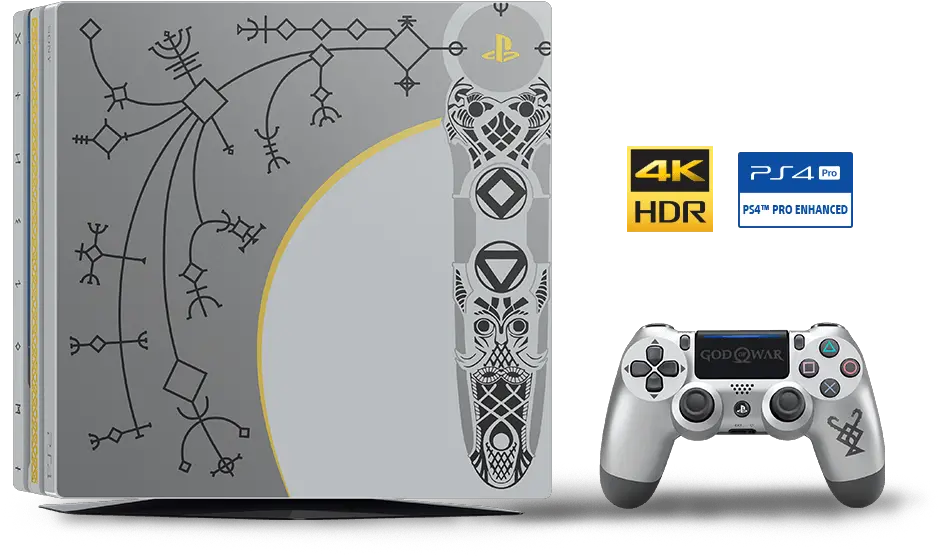 Sony Playstation 4 Pro 1tb Limited Ps4 Pro God Of War Png God Of War Ps4 Logo