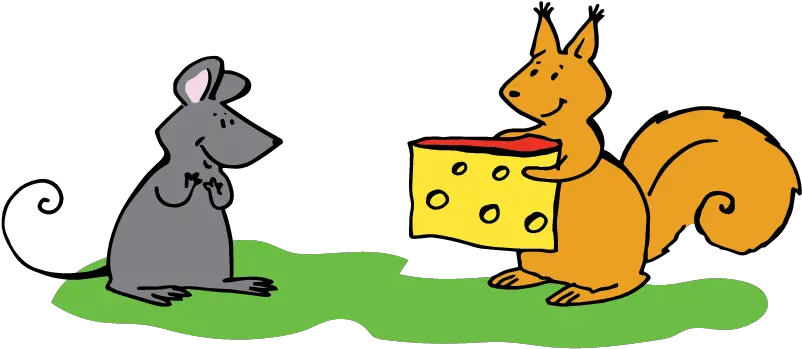 Bob The Squirrel Gives Some Cheese To A Mouse Dt S Mouse And Squirrel Cartoon Png Squirrel Transparent