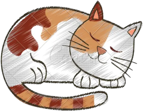 Sleeping Cat Png Drawn Kitten Cute Sleeping Cat Cat Cat Sleep Cartoon Png Kitten Transparent Background png