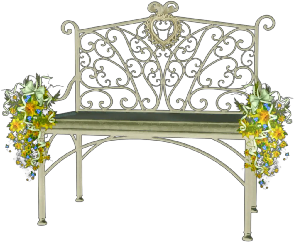 Ftestickers Garden Park Bench Flowers Outdoor Bench Full Bench Png Park Bench Png