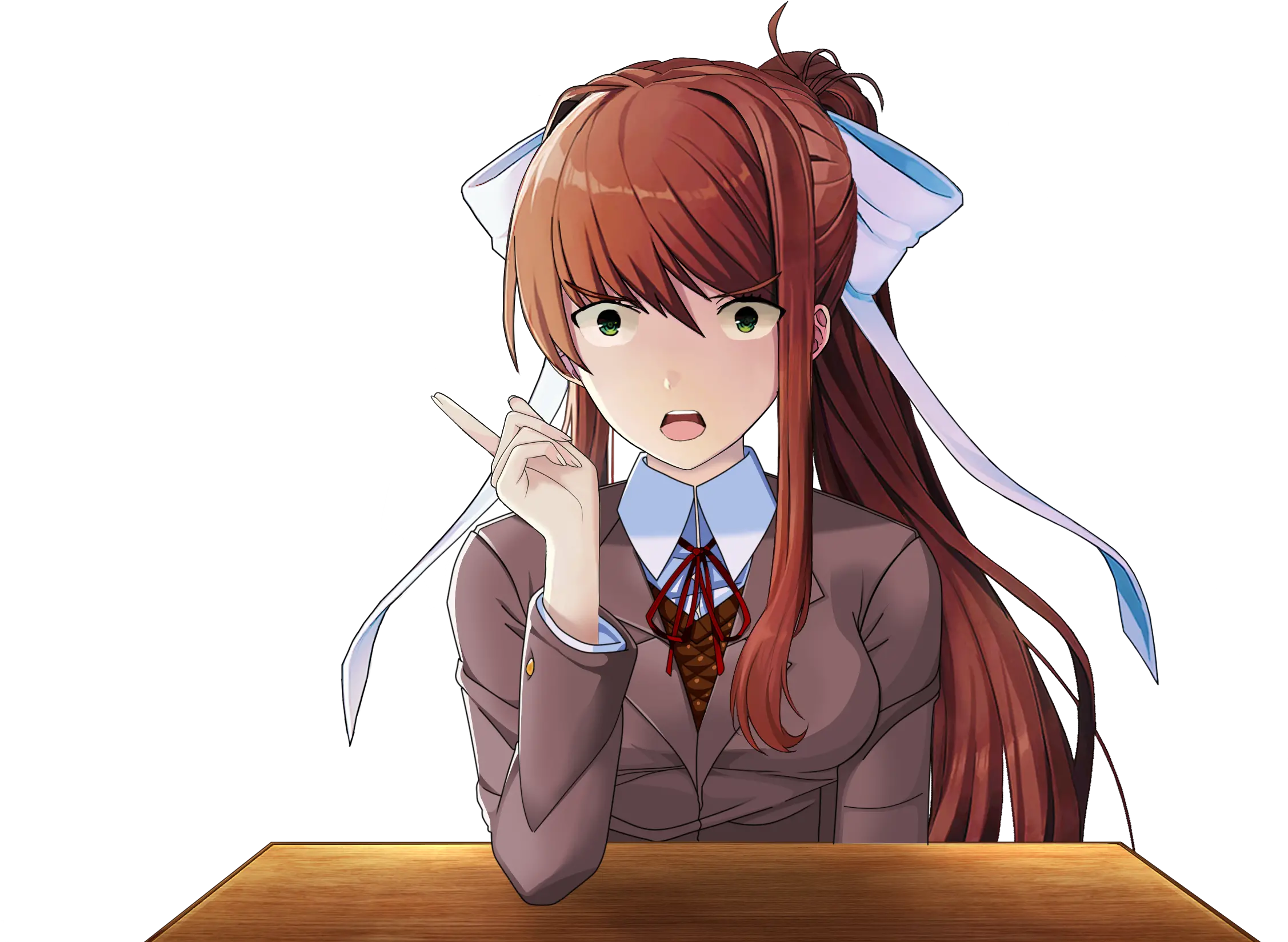 Suggestion Good Serious Momentscolding Pose Issue 4304 Have No Mouth And I Must Scream Anime Png Monika Doki Doki Icon