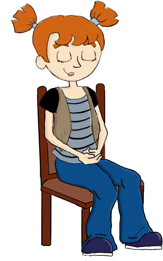 Calm Clipart Child Sit On Chair Clipart Png Child Transparent