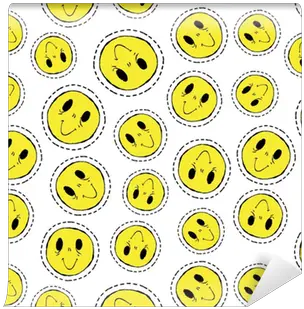 Smiley Face Retro Patch Icon Seamless Pattern Wallpaper Amarillo 90s Png Patch Panel Icon
