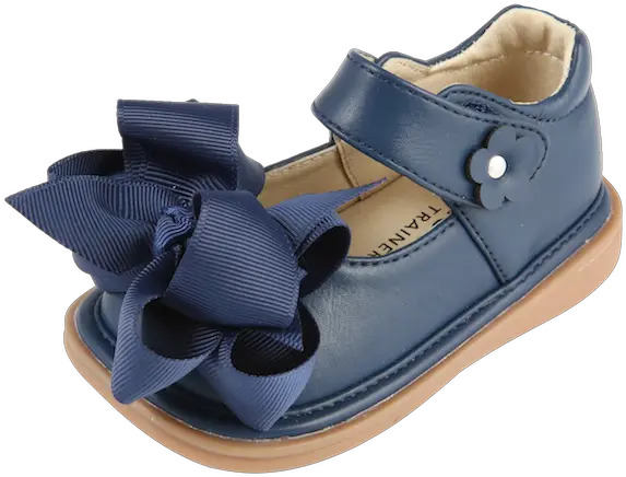 Ready Set Bow Navy Mary Jane Squeaky Shoes Mooshu Trainers Png Baby Shoes Png