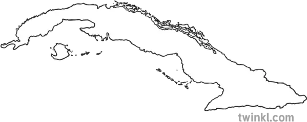 Map Outline Of Cuba Country Shapes Flag Continents Ks1 Black Cuba Outline Png Cuba Flag Png