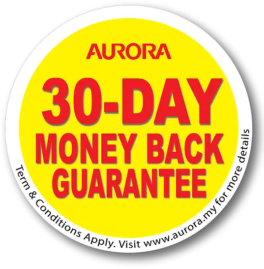 30 Days Money Back Guarantee Aurora My Png 30 Day Money Back Guarantee Png