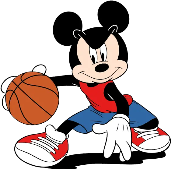 Mickey Mouse Clip Art Mickey Mouse Basketball Clipart Mickey Mouse Playing Basketball Png Basketball Clipart Png