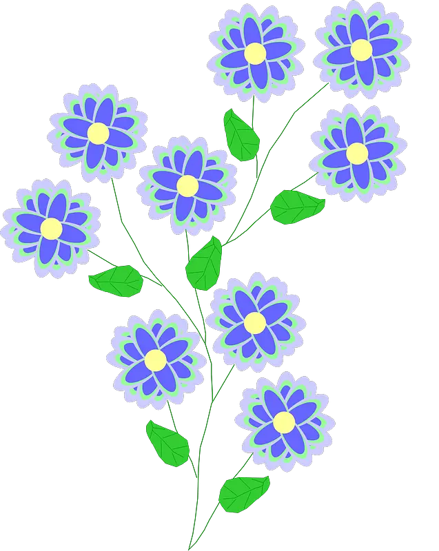 Flower Plants Spring Floral Free Vector Graphic On Pixabay Blue Flower Clip Art Png Spring Flowers Png