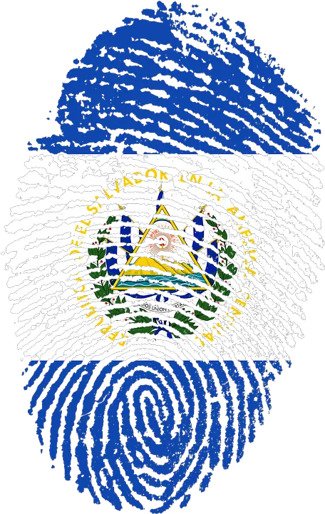 El Salvador Flag Fingerprint El Salvador Png El Salvador Flag Png