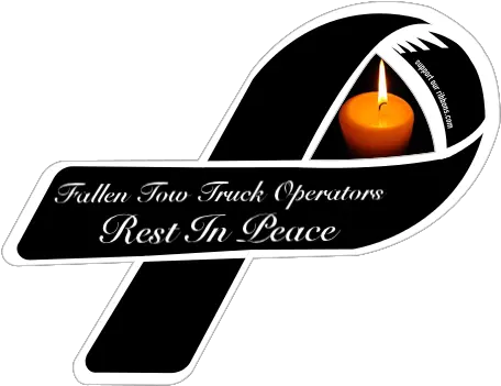 Custom Ribbon Fallen Tow Truck Operators Rest In Peace Cri Du Chat Syndrome Symbol Png Rest In Peace Png