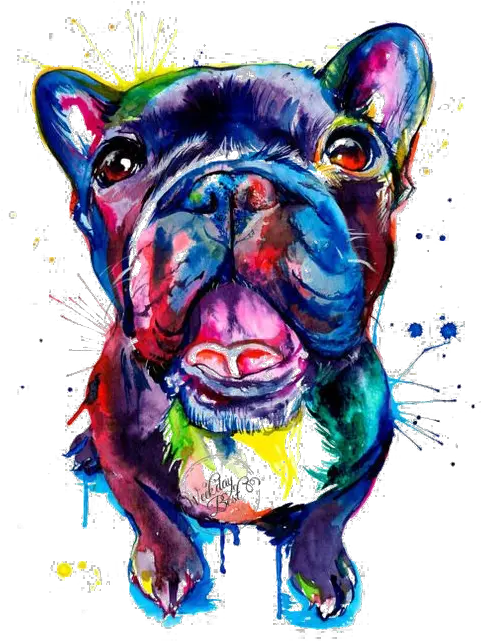Download Bulldog Pug Dog French Pet Bull Pit Clipart Png Watercolor French Bulldog Pit Png