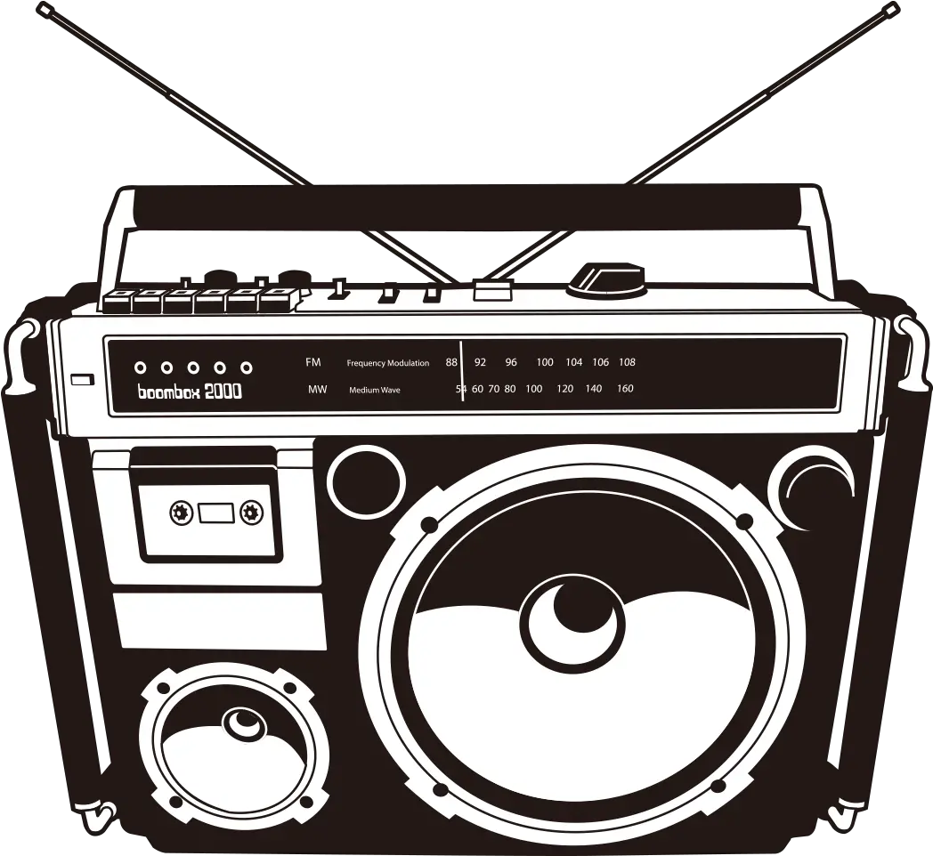 Boombox Vector Graphics Cassette Tape Vector Retro Radio Png Boom Box Png