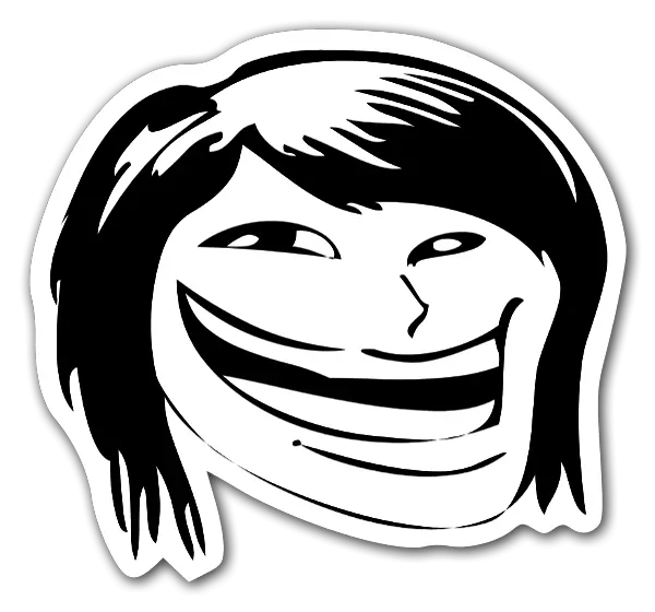 Download Higher Quality Forever Alone Guy Happy Rage Face Troll Face Girl Png Troll Face Png No Background