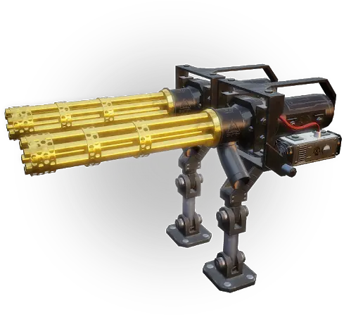 Gold M134c Minigun Mecha Png Minigun Png