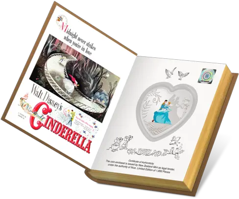 Cinderella 70th Anniversary 1oz Silver Coin Silver Coin Png Cinderella Logo Png