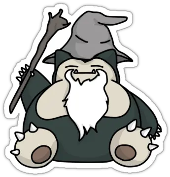 Gandalfsnorlax Sticker You Shall Not Pass Pokemon Snorlax You Shall Not Pass Snorlax Png Snorlax Png