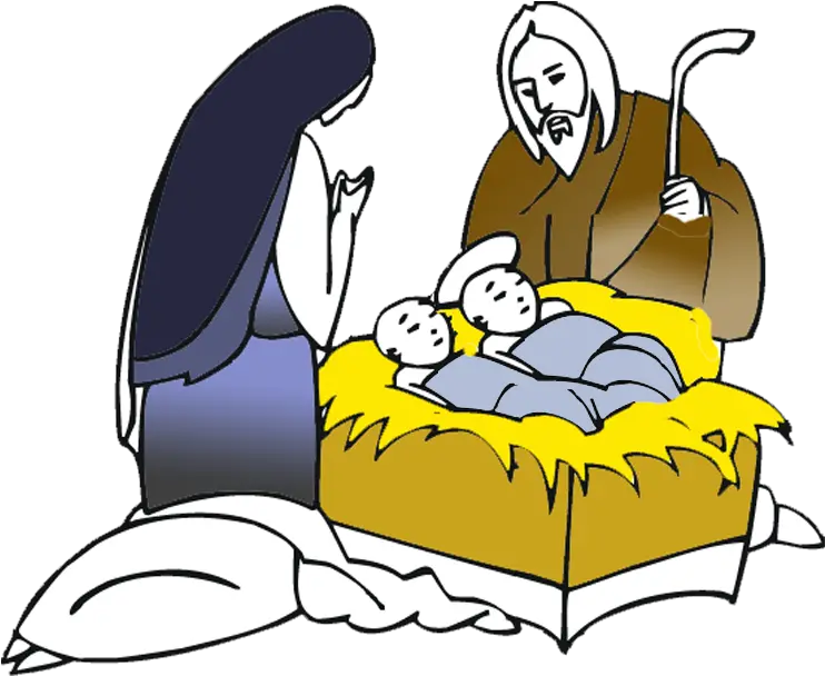 Library Of Baby Jesus Png Transparent Stock Sillouette Christmas Coloring Pages Manger Png