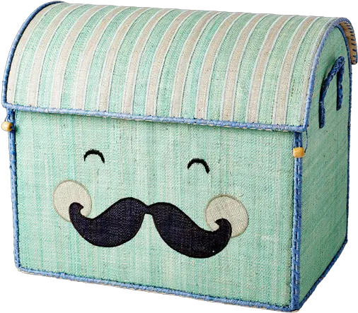 Rice Dk Toy Basket Pastel Green With Smiling Moustache L Toy Png Moustache Transparent