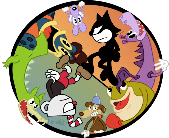 Art Challenge September Felix The Cat Cuphead Png Felix The Cat Png