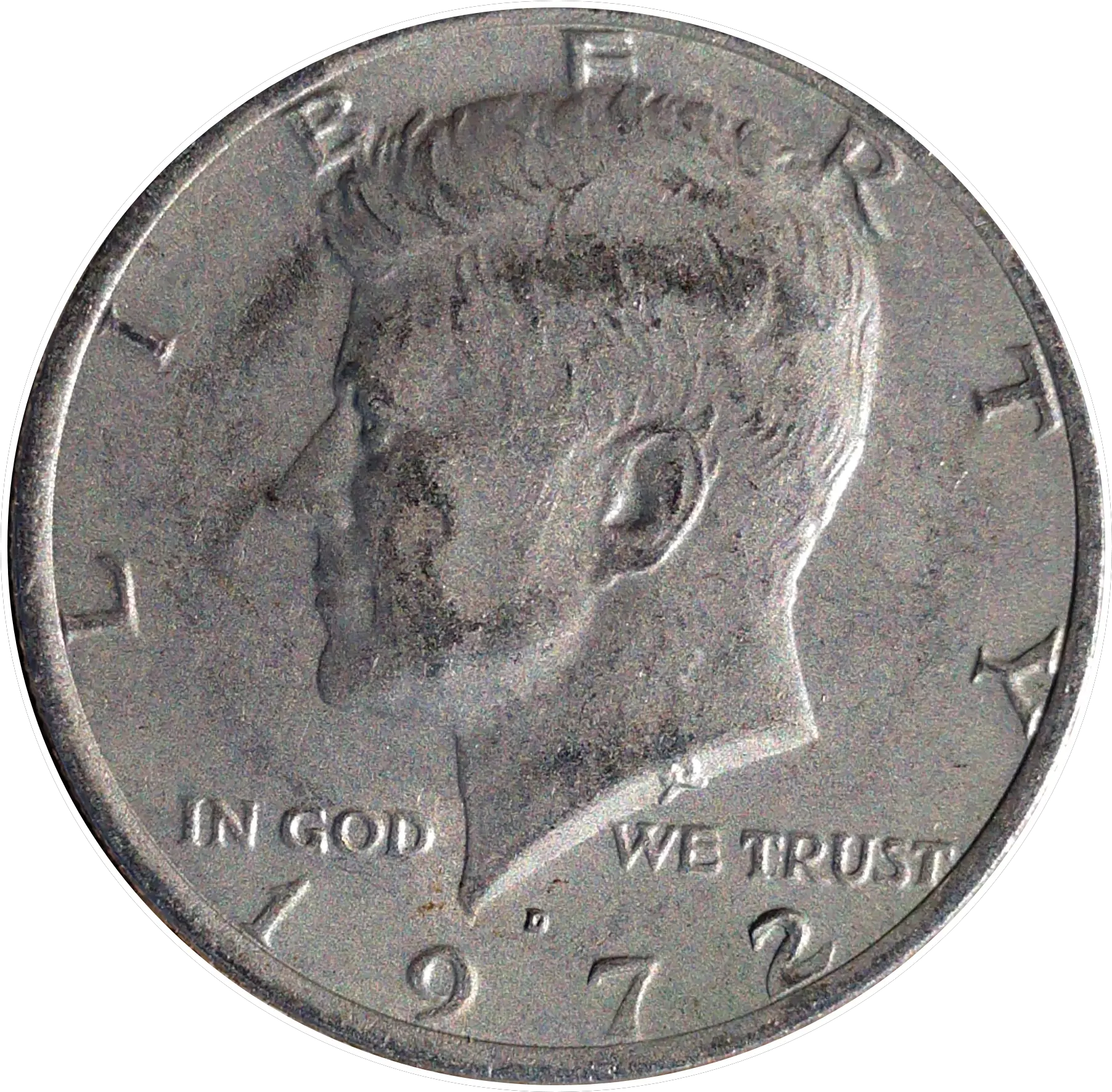 1972 Kennedy 50 Cent Doubled Coin Talk Solid Png Cent Png