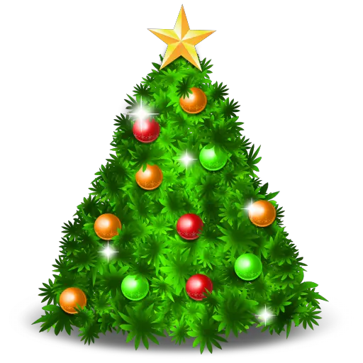 Christmas Tree With Lights Png