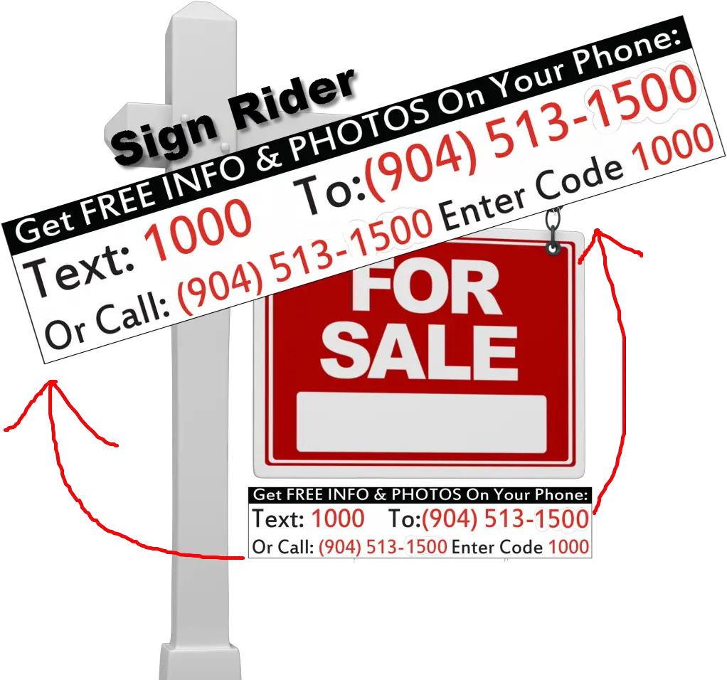 Download Hd The Buyer Drives Past Your Text Sign Rider Png For Sale Sign Png