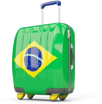 Suitcase With Flag Illustration Of Brazil Suitcase With Flag Png Suitcase Png