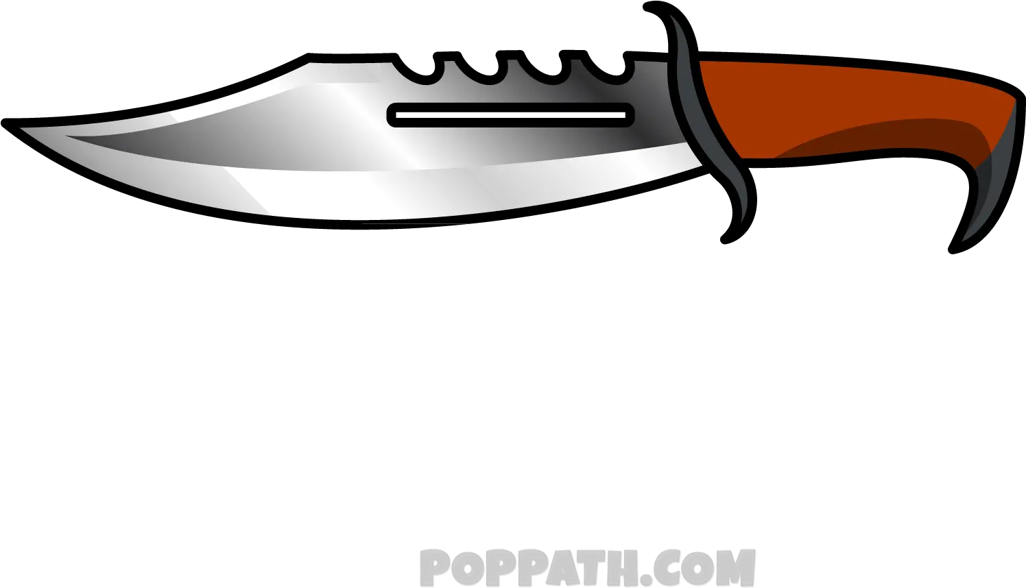 How To Draw A Knife U2013 Pop Path Bowie Knife Clipart Png Knife Emoji Png