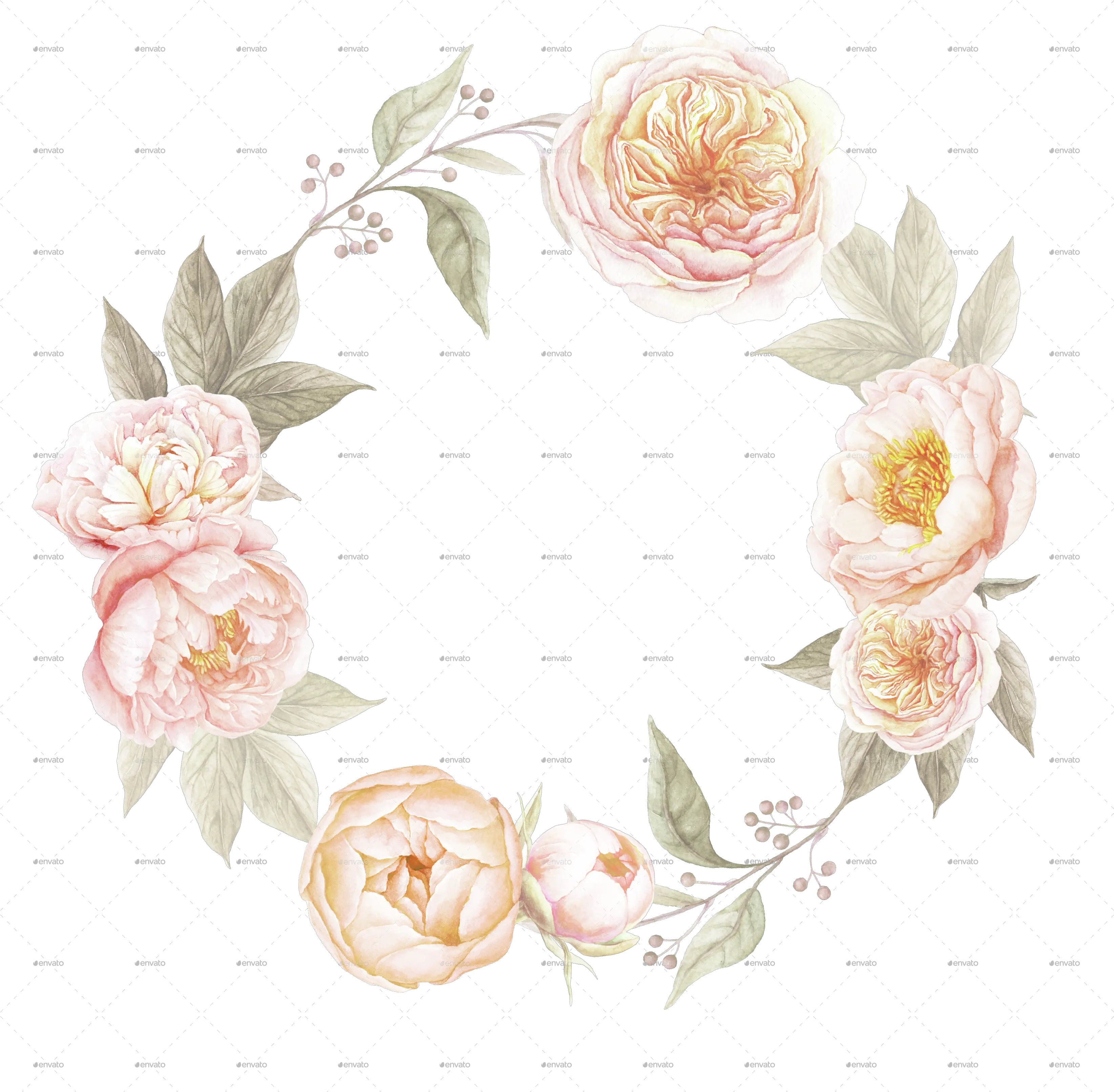 Peony Clipart Free Download Transparent Background Floral Wreath Clipart Png Peonies Png