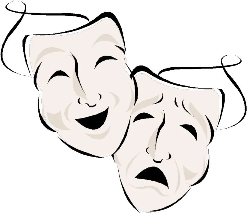 Drama Clipart Theatre Faces Transparent Drama Of Black And White Png Drama Masks Png