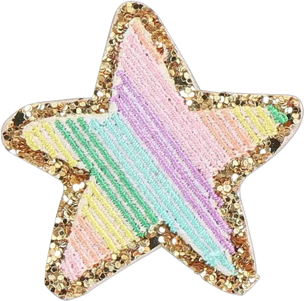 Glitter Rainbow Star Patch Glitter Star Png Glitter Stars Png