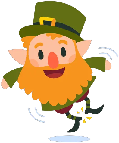 Leprechaun Clicking Heels Cartoon Leprechaun Transparent Background Png Leprechaun Png