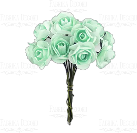 A Set Of Small Flowers Bouquet Roses Mint 12 Pcs Mint Green Flowers Png Flowers Bouquet Png