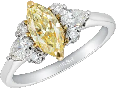 Papillon Yellow Diamond Ring Marquise Yellow Diamond Rings Png Yellow Diamond Png