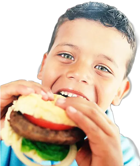 Download Kid Eats Burger Kid Eating A Burger Png Eating Png