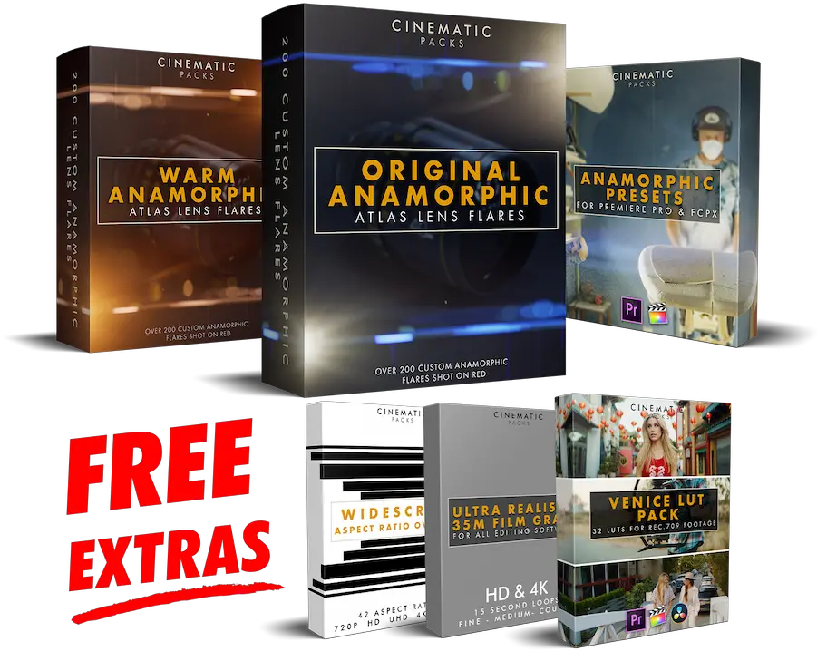 Cinematicpacks Anamorphic Bundle Horizontal Png Widescreen Overlay Png