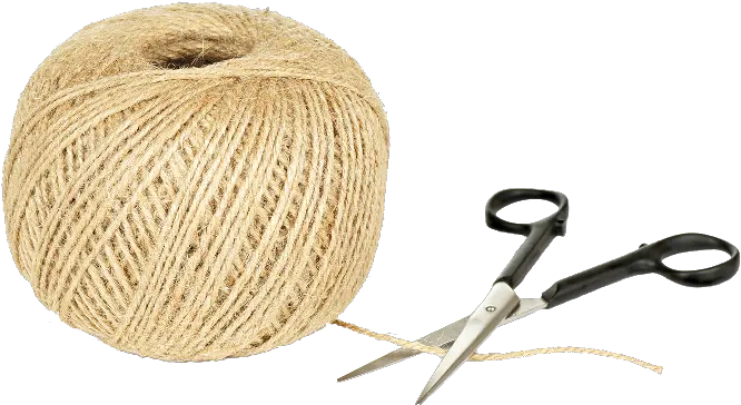 Download Hd A Ball Of Beige Yarn And Pair Scissors With Wool Png Yarn Ball Png