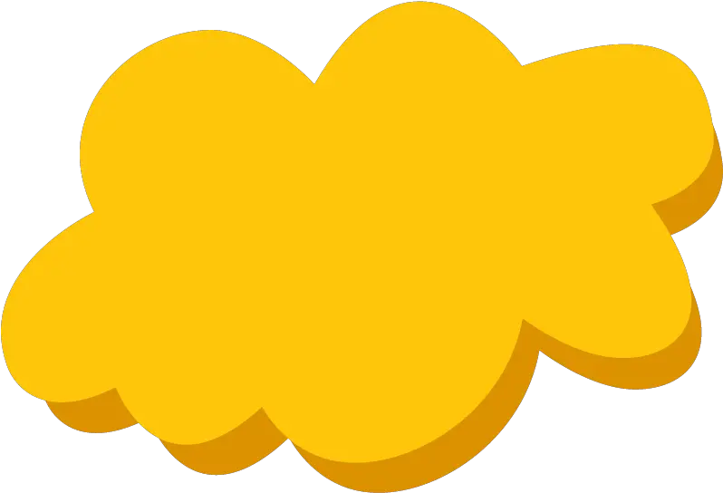 Clouds Shape Yellow Sticker By Annisah Muslimah Yellow Cartoon Cloud Transparent Png Cloud Shape Png png