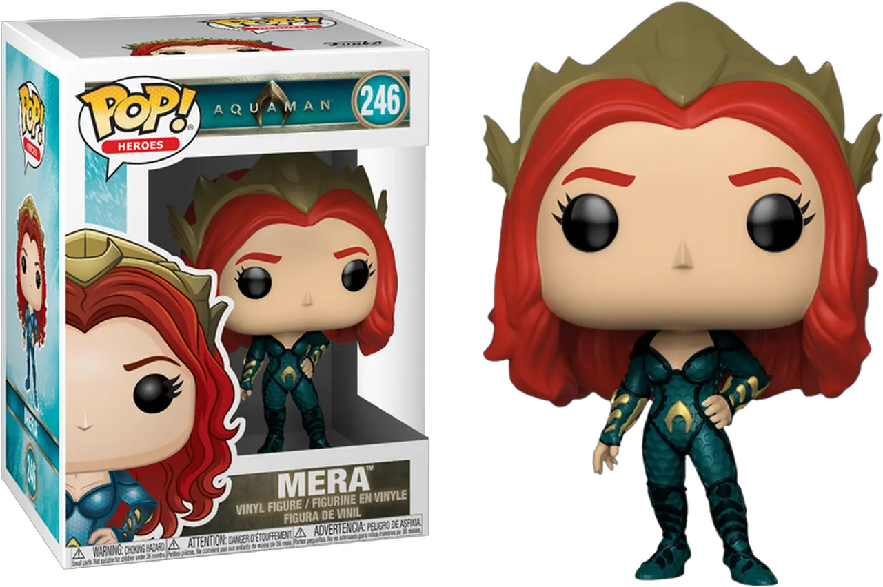 Aquaman 2018 Mera Pop Vinyl Figure Pop Heroes Png Aquaman Transparent