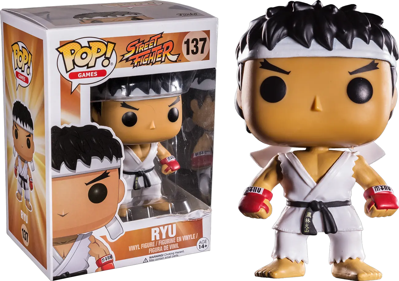 Street Fighter Ryu White Headband Pop Vinyl Figure Ryu Png Ryu Transparent