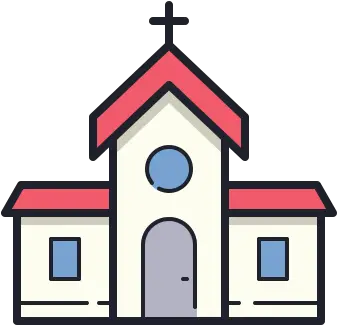 Church Icon In Color Hand Drawn Style Church Is Essential Png Icon For Church