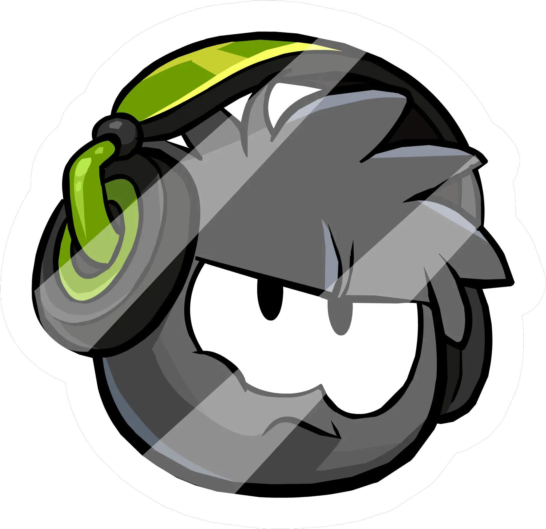 Download Dub Stepu0027s Pin Icon Black Puffle Png Image With Black Puffle With Headphones Marshmello Icon