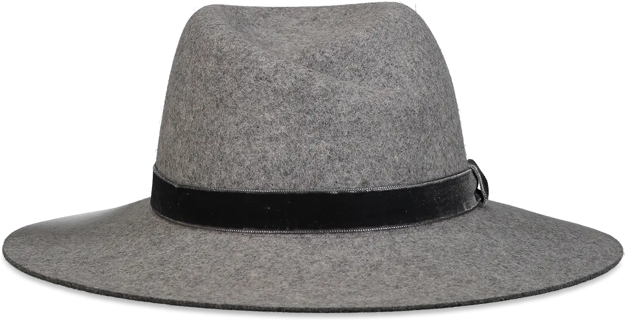 Download Zoe Fedora Light Heather Grey Fedora Png Fedora Transparent Background